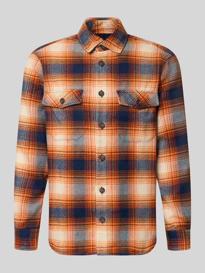 Christian Berg Men Regular Fit Hemdjacke mit Brusttaschen Orange 1