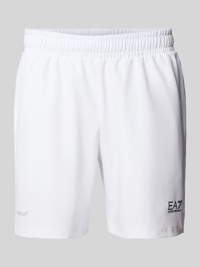 EA7 Emporio Armani Sweatshorts met elastische band Wit - 2