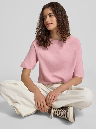 PIECES Regular Fit T-Shirt mit Rundhals Modell 'BREE' Hellrosa Melange 3