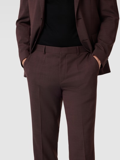 BOSS Pantalon met Franse steekzakken, model 'Leon' Bordeaux - 3