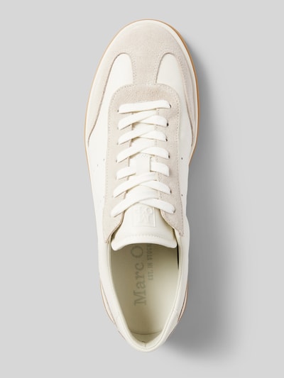 Marc O'Polo Low Top Sneaker aus Rindveloursleder Weiss 3