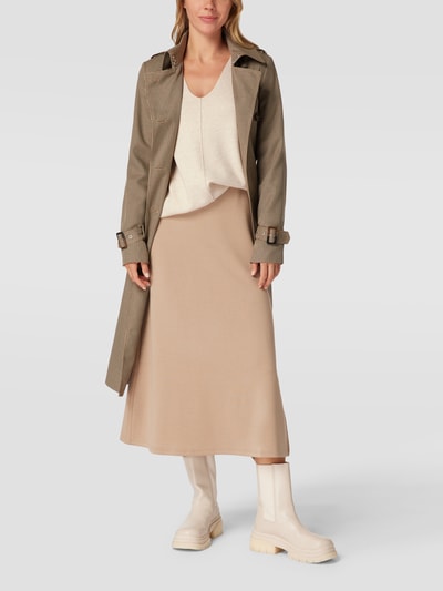 FREE/QUENT Strickpullover mit V-Ausschnitt Modell 'FQClaura' Beige 1