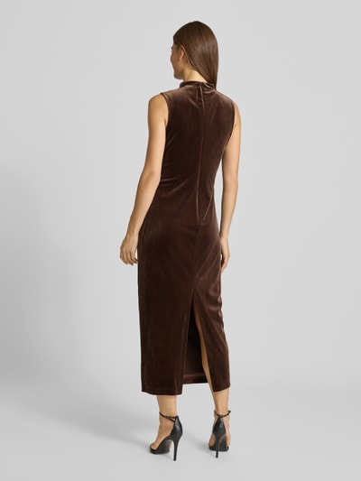 Jake*s Cocktail Slim fit cocktailjurk met plooien Donkerbruin - 5