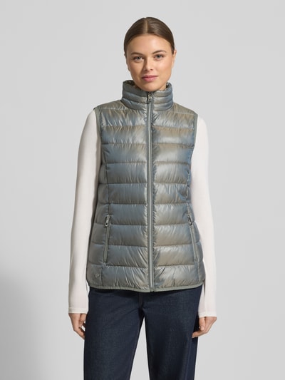 NAUTGÅRD Bodywarmer met opstaande kraag Rietgroen - 4