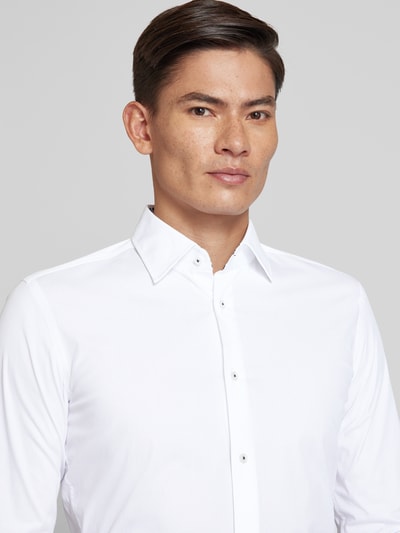 BOSS Koszula biznesowa o kroju slim fit z listwą guzikową Biały 3