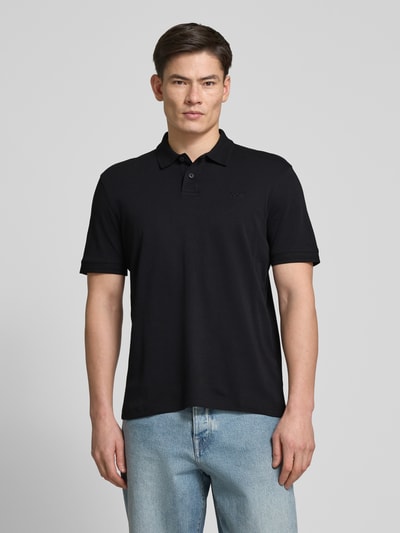 BOSS Orange Regular Fit Poloshirt mit Label-Stitching Modell 'Interlock' Black 4