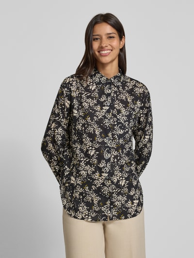 Marc O'Polo Bluzka z długim rękawem o kroju relaxed fit z czystej bawełny Czarny 4