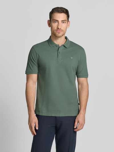JACK & JONES Premium koszulka polo o kroju slim fit z haftem Khaki 4