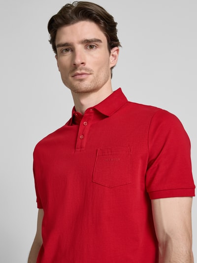 HECHTER PARIS Poloshirt met korte knoopsluiting Lichtrood - 3