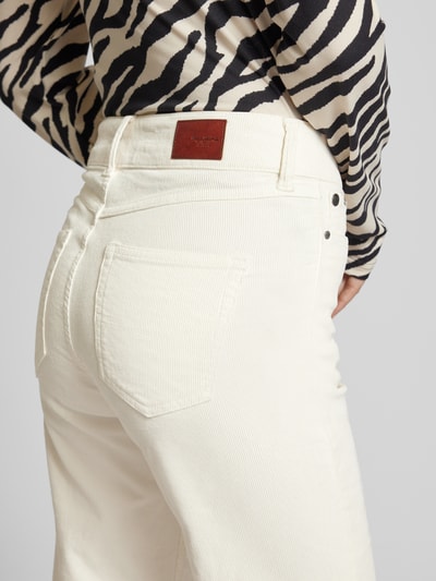 Pepe Jeans Regular Fit Cordhose im 5-Pocket-Design Modell 'WILLA' Offwhite 3