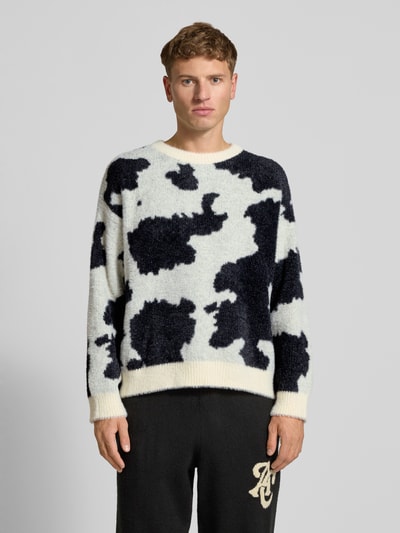 ANOTHER COTTON LAB Sweter z dzianiny z okrągłym dekoltem Biały 4