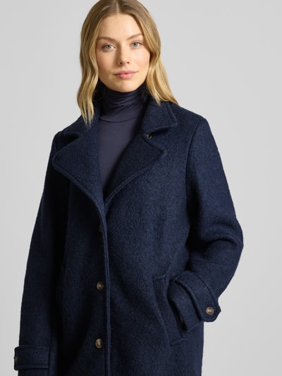 ICHI Relaxed Fit Mantel aus Woll-Mix Modell 'Tipa' Marine 3