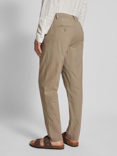 Lindbergh Stoffen broek met tunnelkoord Beige - 5