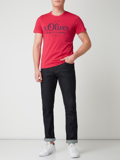 s.Oliver RED LABEL T-shirt z bawełny  Mocnoróżowy 1