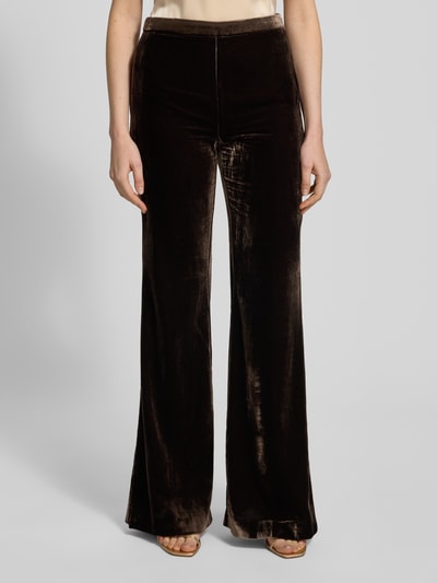 MANGO Hose aus Viskose-Mix Modell 'PEPPER' Dunkelbraun 4