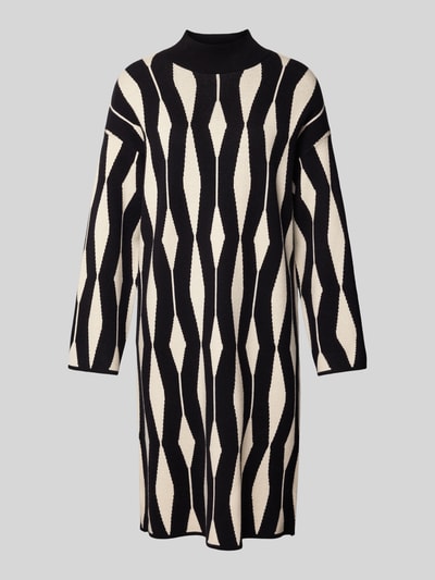 B.Young Knielanges Strickkleid mit Stehkragen Modell 'Otari' Black 2