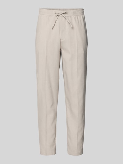 Produktfoto, Hose mit elastischem Bund Modell 'PILOU' von Casual Friday, beige, Material-Mix mit Leinen-Anteil, Regular-Fit, detailreiche Stoffstruktur
