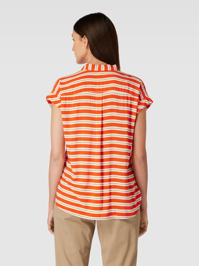 Jake*s Casual Overhemdblouse met streepmotief Donkeroranje - 5