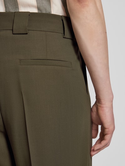 HUGO Hose mit Label-Detail Modell 'Tony' Oliv 3