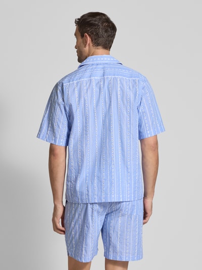 Scotch & Soda Regular fit vrijetijdsoverhemd met broderie anglaise Lichtblauw - 5