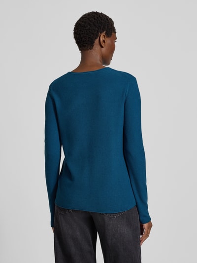Tom Tailor Regular Fit Strickpullover aus Baumwoll-Viskose-Mix Petrol 5