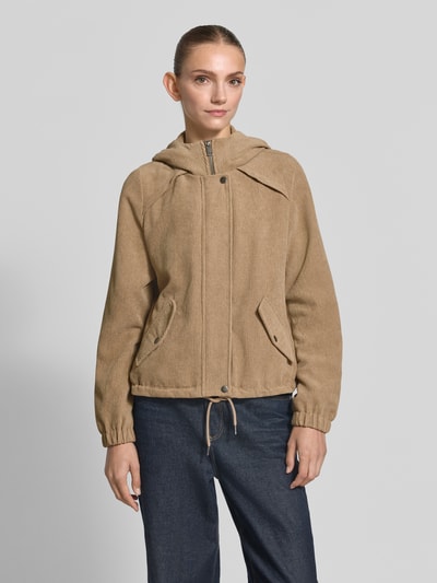 VERO MODA Regular Fit Blouson mit Strukturmuster Modell 'DEBRAZOA' Sand 4