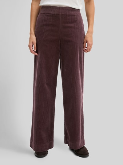 Marc O'Polo Wide Leg Cordhose aus reiner Baumwolle Dunkelrot 4