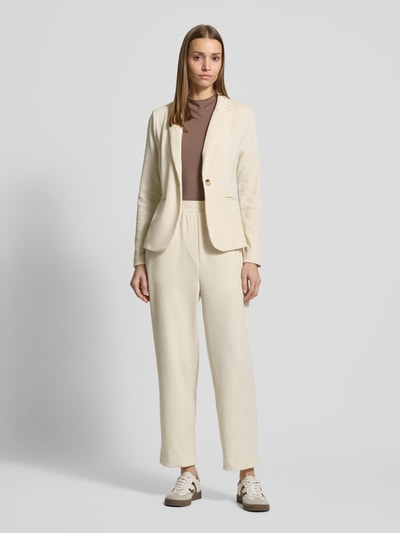 ICHI Straight leg corduroy broek met elastische band, model 'KATE' Beige - 1