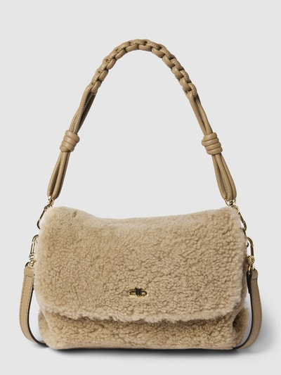 Abro Crossbody Bag aus echtem Lammfell Modell 'POPPY' Sand 2