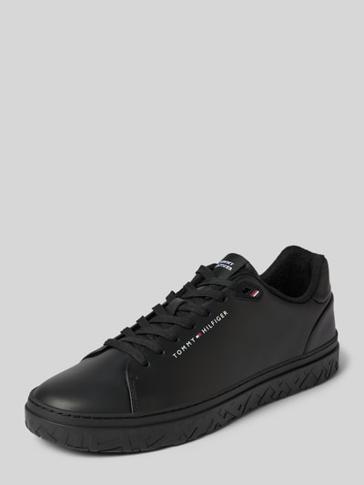 Tommy Hilfiger Ledersneaker mit Label-Schriftzug Modell 'COURT THICK CUPSOLE' Black 1