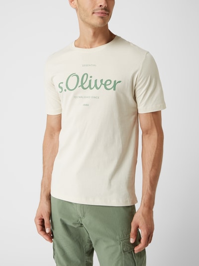 s.Oliver RED LABEL Regular Fit T-Shirt mit Logo-Print  Sand 4