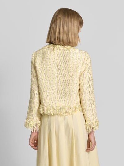 Rich & Royal Kurtka w bouclé o kroju regular fit Jasnożółty 5