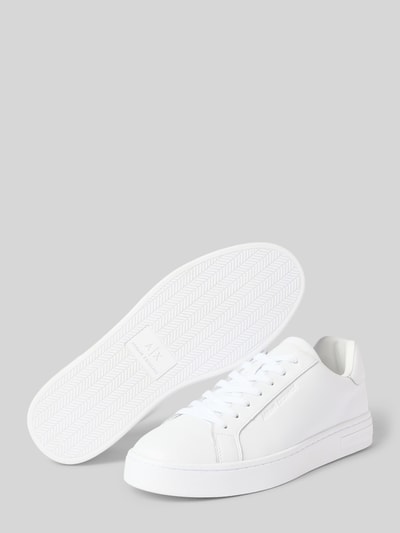 ARMANI EXCHANGE Ledersneaker mit Label-Prägung Modell 'ACTION' Weiss 4