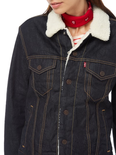 Levi's® Sherpa Trucker Jacket mit Teddyfutter Dunkelblau 7