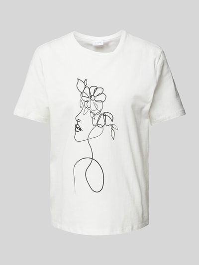 Vila T-Shirt mit Rundhalsausschnitt Modell 'COLBA' Weiss 2