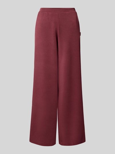 Guess Activewear Wide leg stoffen broek met labelapplicatie, model 'OLYMPE' Bordeaux - 2