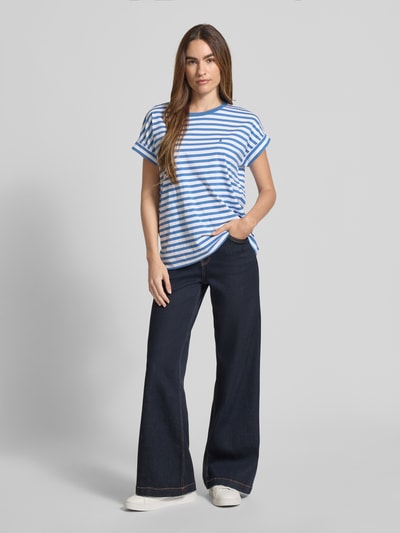 Armedangels Loose fit T-shirt van puur katoen, model 'IDAARA STRIPES' Blauw - 1