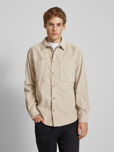 Only & Sons Relaxed fit vrijetijdsoverhemd met structuurmotief, model 'ALP' Beige - 4