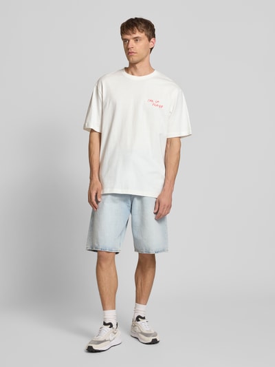 Only & Sons T-Shirt mit Stitching-Detail Modell 'MILO' Weiss 1