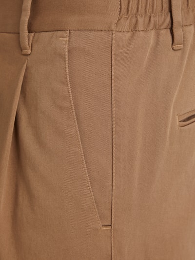 JOOP! Collection Loose Fit Bundfaltenhose mit Stretch-Anteil Modell 'Lead-T' Beige 2