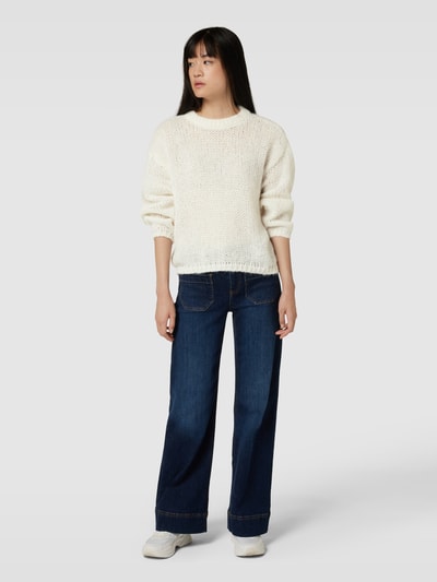 Vero Moda Gebreide pullover met extra brede schouders, model 'ADA' Wit - 1