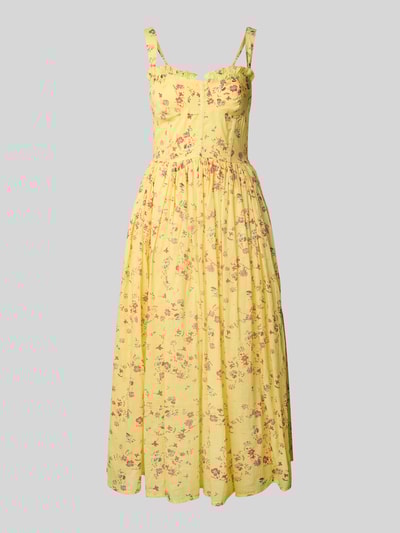 LACE & BEADS Cocktailkleid im Allover-Look Gelb 2