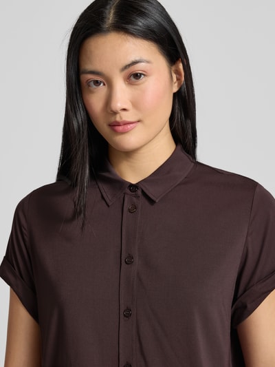 Samsøe Samsøe Relaxed Fit Bluse aus Viskose-Elasthan-Mix Modell 'MAJAN' Schoko Melange 3