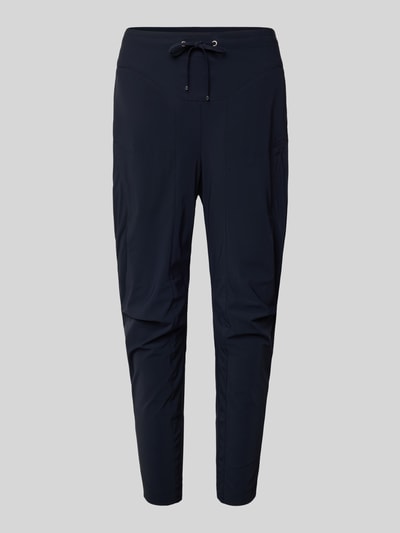 Raffaello Rossi Tapered fit stoffen broek met tunnelkoord, model 'GIRA' Marineblauw - 2