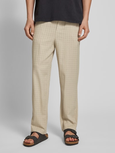 Only & Sons Regular Fit Hose aus Viskose-Mix mit Leinen-Anteil Modell 'SINUS' Beige 4