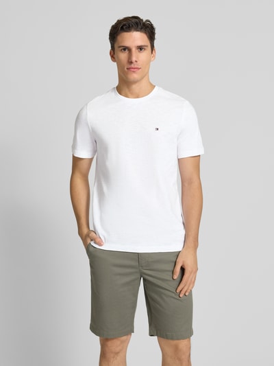 Tommy Hilfiger T-Shirt mit Label-Stitching Weiss 4