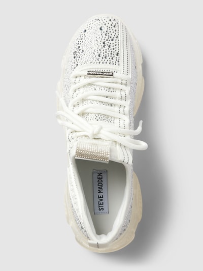 Steve Madden Sneakers met siersteentjes, model 'MAXIMA' Offwhite - 5