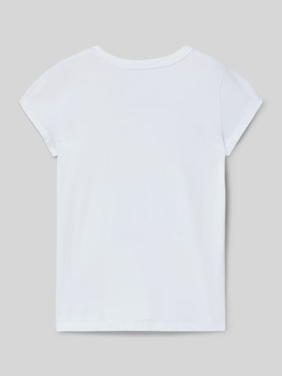 Produktfoto, Regular Fit T-Shirt mit Polo Bear Motiv von Polo Ralph Lauren Teens in Weiß, kurzarm, Rundhals, Jersey aus reiner Baumwolle