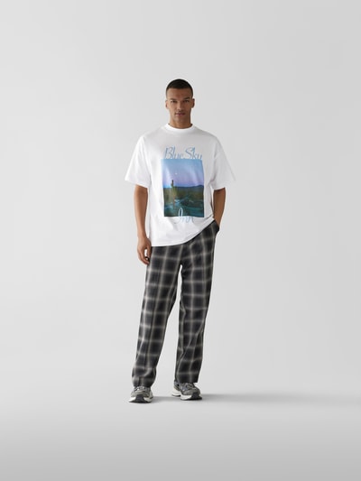 Blue Sky Inn Oversized T-Shirt mit Motiv-Print Weiss 1