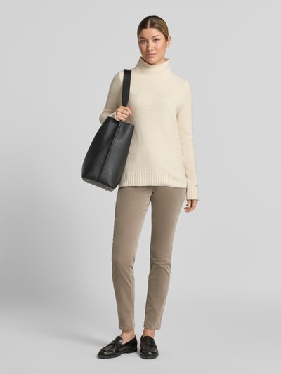 Marc Cain Smalle broek van katoenmix met modal-aandeel model 'SILEA' Taupe - 1